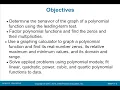 Lecture 4 1 - Polynomial Functions