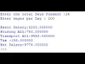 Calculate Salary of Employee in Python