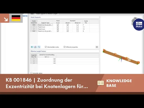 Download MP3 KB 001846 | Zuordnung der Exzentrizität bei Knotenlagern für Stabilitätsnachweis von Stäben