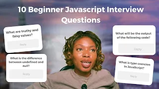 10 Beginner Javascript Interview Questions MUST KNOW