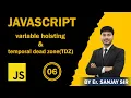 Hoisting in JS Explained with Temporal Dead Zone TDZ Interview Concept by Er Sanjay Sir