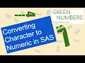 Converting Character to Numeric in SAS Data Tutorial INPUT Function