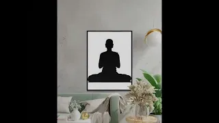 Buddhist Silhouette Buddhist Chanting Pose Silhouette SVG Meditation Pose Clipart Spiritual Desig