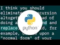 How to improve performance of this recursive function