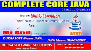 Core Java-Multi-Threading-Thread c Suspend Resume Stop-Part 1