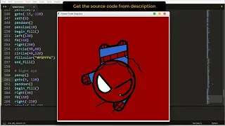 Draw Spiderman logo with Python Turtle