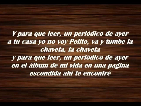 Download MP3 Héctor Lavoe - Periódico De Ayer (Letra)