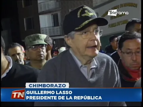 Presidente Lasso visitó Alausí tras el deslizamiento de tierra