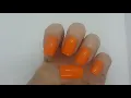 Elegance Nailed Orange Medium Square False Nails Full Cover Fake Nail Tips