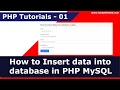 How to insert data into database in PHP MySQL PHP Tutorials 1