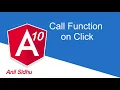 Angular 10 tutorial call function click event