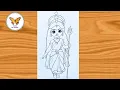 How to draw maa durga full body mahishasura mardini drawing chitra