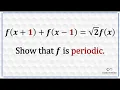 Show that f is periodic