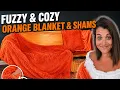 This Burnt Orange Faux Fur Bedding Is SO Cozy Queen Duvet Cover Set
