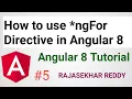 ngFor Directive in Angular 8 Display a List of object Angular 8 Tutorial RAJASEKHAR REDDY