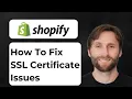 How to Fix SSL Certificate Issues in Shopify 2026 Guide