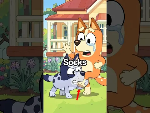 Why Does Socks Act Like a real angry Puppy? 😳 #shorts #bluey