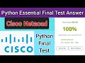 Cisco Python Essentials Final Test Answer 100 Right marks Netacad