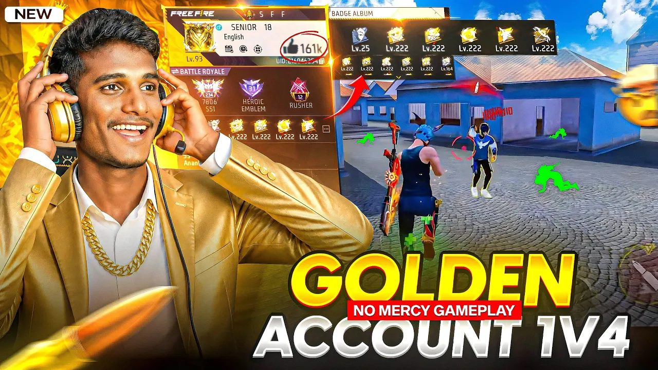 🔥 “1v4 Beast Mode – Golden Profile Domination”“DFG SHIVA 1v4 CLUTCH 😱 Squad Destroyed!”#fftelugu