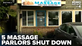 Bothell police investigate downtown massage parlors five businesses shut down
