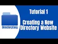 DirectoryEasy Tutorial 1 Creating a New Directory Website