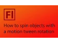 How to spin objects using motion tween rotation in Adobe Flash CS6