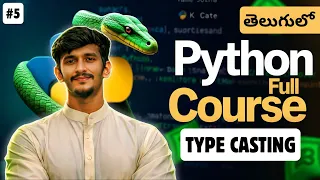 Python Full Course in Telugu Type Casting in Python 5