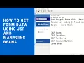 How to get form data TextBox TextArea CommandButton using JSF and Managing Beans Java Beans