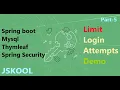 Part - 5 Limit Login Attempt LoginFailureHandler added with