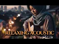 Download Lagu Soulful Acoustic Guitar Melodies by a Hijab-Wearing Artist in a Serene Garden at Sunset