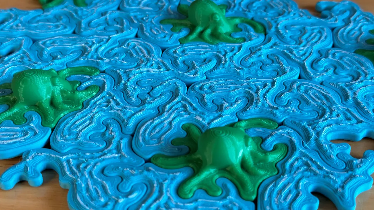 Interlocking Aperiodic Octopuses