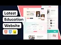 How to Make a Responsive Education Website Using HTML CSS JavaScript