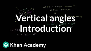 Introduction to vertical angles Angles and intersecting lines Geometry Khan Academy