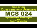 MCS-024 Solved Question Paper MCS-024 Important Questions and Answers