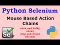 Python Selenium - Mouse Based Action Chains in Selenium