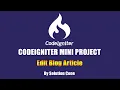 Codeigniter Mini Project Edit Blog