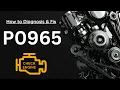 P0965 Pressure Control Solenoid B Control Circuit Trouble Code Diagnose Fix