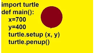 Python Turtle Graphics Screen Setup Draw Fill a Circle