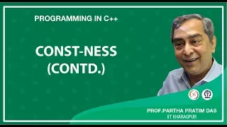Const-ness (Contd.) (Lecture 30)