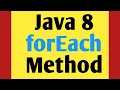 forEach method in Java 8 Theory and Practical with example