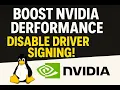 Fix Lag on Linux Unsigned NVIDIA Drivers More FPS