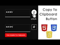 Make a Copy To Clipboard Button with HTML CSS JavaScript
