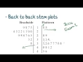 Maths Tutorial Back to Back Stem Plots statistics