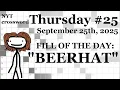 Thursday 25 -