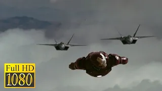 Download Tony Stark vs Two F-22 Raptor Fighters in the movie IRON MAN (2008) MP3