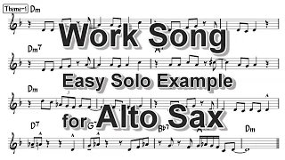 Work Song - 3 Easy Solo Examples for Alto Sax