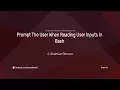 06 Prompt The User When Reading User Inputs In Bash