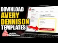 How to download packaging templates from Avery Dennison - Detailed Guide