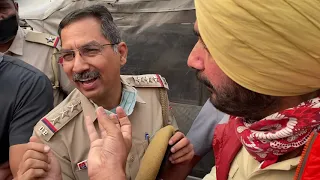 farmer laws navjot singh sidhu along with other mlas stopped by police at delhi s border
