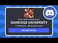 How to Join Oakridge University Discord Server